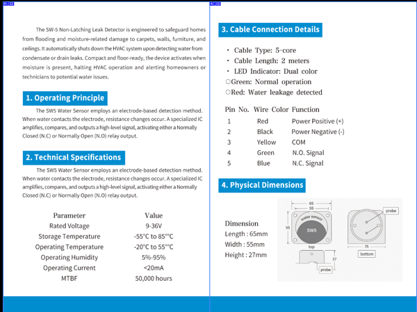 Water flood Sensor SW5  - X-Tream